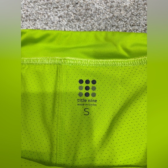 Title Nine color block lime green elastic waist pull on skort tennis golf Small - Picture 6 of 8